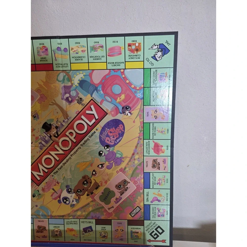Monopoly Littlest Pet Shop Edition Board Game Parker Brothers NO PETS - Read